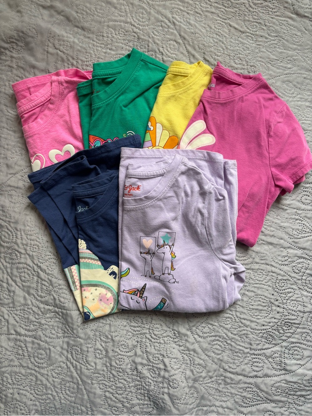Cat & Jack Girls Short and Long Sleeve Shirt Bundle